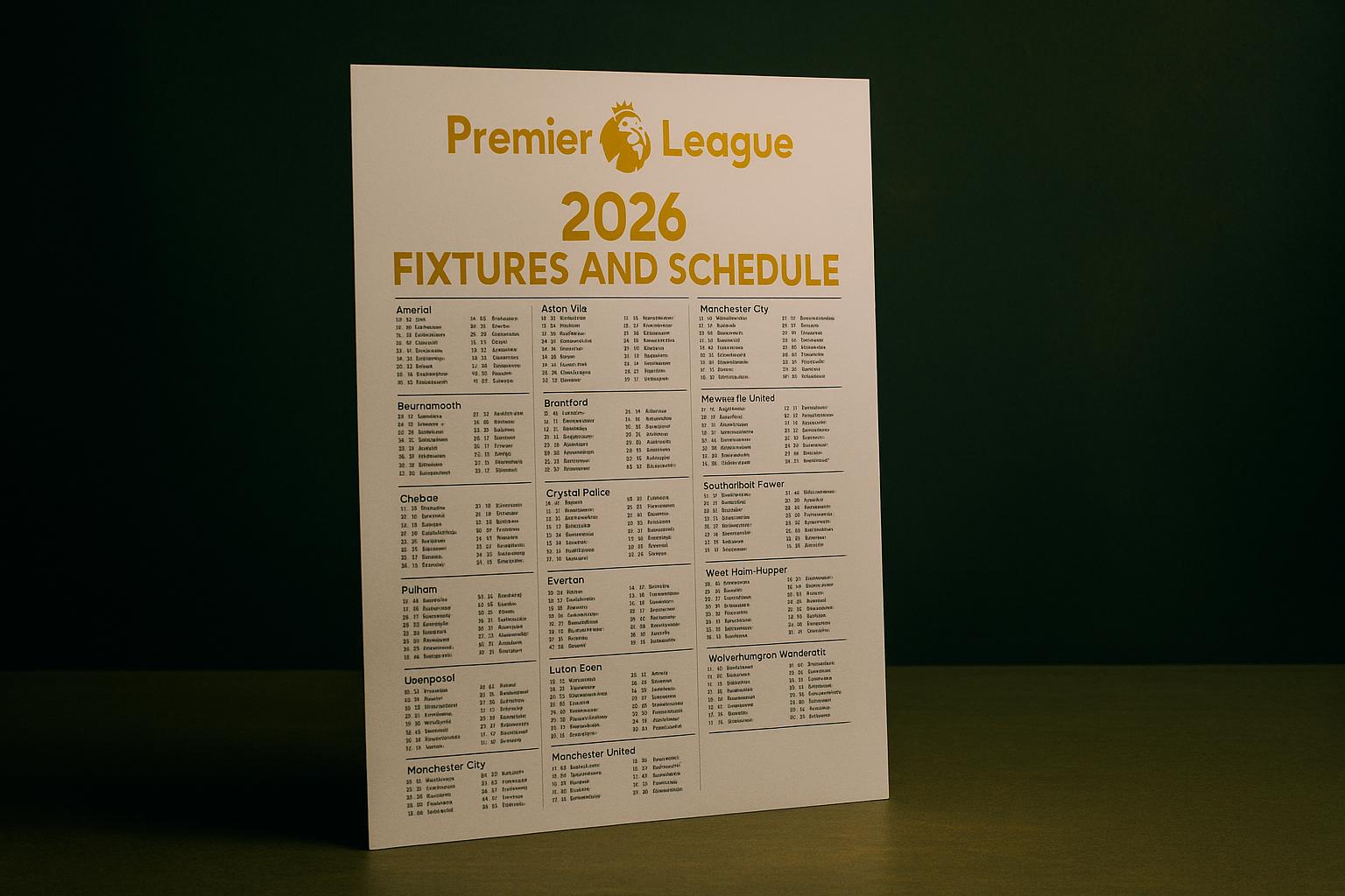 Premier League fixtures 2026-27 Must-See Dates