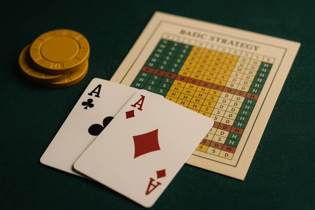 Blackjack Basic Strategy Chart Six-Deck S17 0.41% Edge